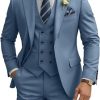 Mens Suit 3 Piece Slim Fit Suits for Men Double Breasted Suit Wedding Prom Suits Formal Business Dinner Tuxedo
